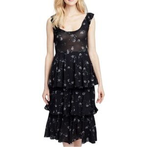 Rachel Roy Navy Floral Aster Dress‎ Size S